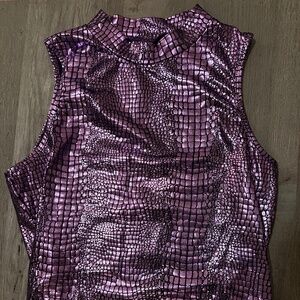 Purple Snakeskin Bodysuit sz Large